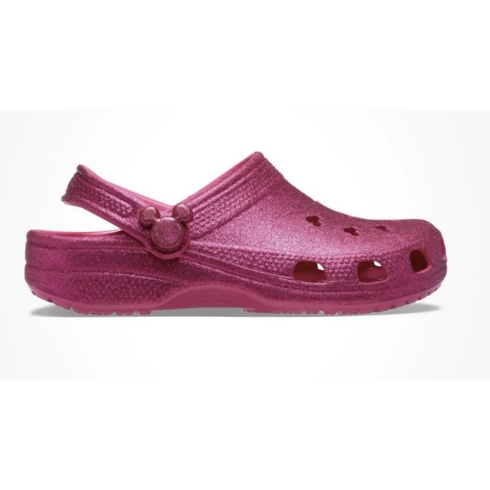 Disney Parks Hot Pink Glitter Mickey Mouse Adult CROCS NWT M 7 W 9 New W Tags - Picture 3 of 3